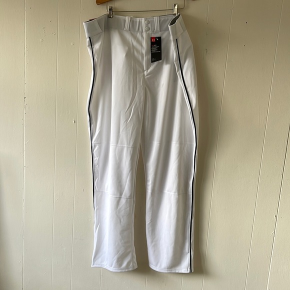 NWT Under Armour Mens White Baseball Pants Sz 3XL - Picture 1 of 9